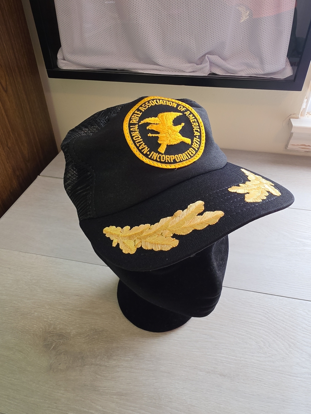 Vintage NRA Scrambled Eggs Patch Mesh Snapback Trucker Hat Cap USA